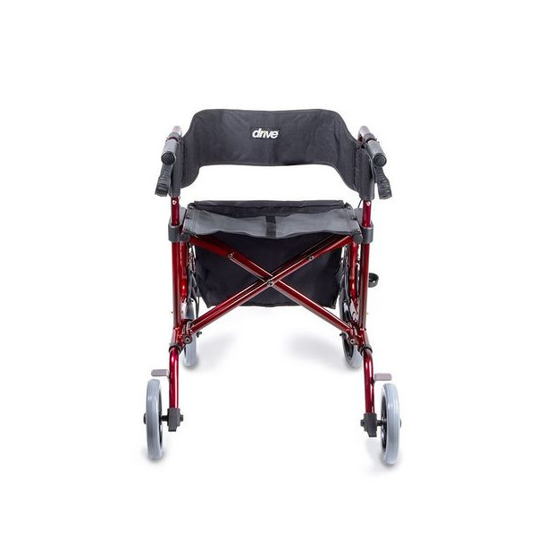 Déambulateur Fauteuil de Transfert 2 en 1 avec siège et dossier en matériau souple