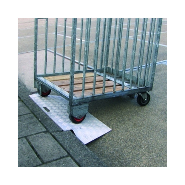 Rampe de seuil en aluminium supporte jusqu'à 250 kg, idéal pour les commerces
