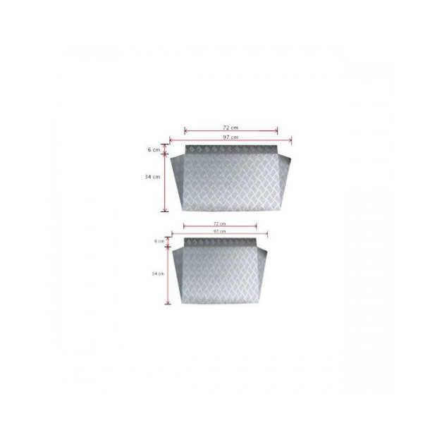 Rampe de seuil aluminium L60 x P75 cm hauteurs de 6 à 12 cm