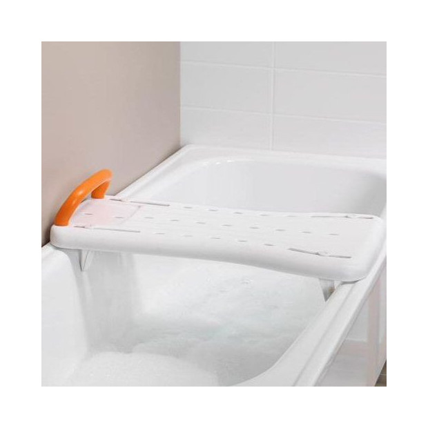 Planche de bain Fresh avec poignée se pose à hauteur du rebord de la baignoire