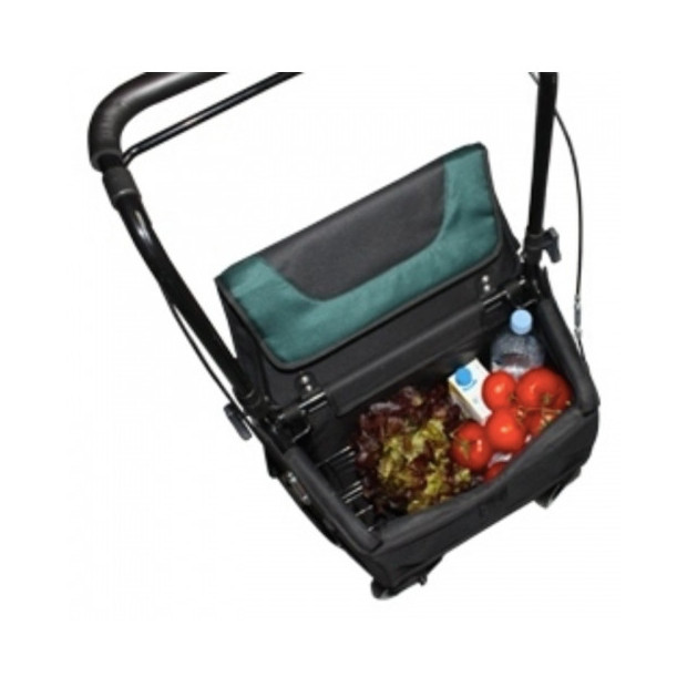 Large poche de 22 litres sur le Déambulateur chariot de course Shopiroll