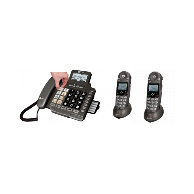 Pack Trio téléphones Amplidect Combi 355 Geemarc