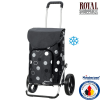 Déambulateur de course Royal Shopper avec sac isotherme noir avec des pois