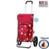 Déambulateur de course Royal Shopper avec sac isotherme rouge avec des pois colorés