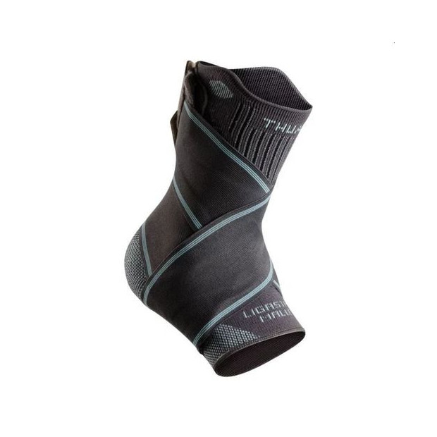 Attelle ligamentaire de cheville avec sangles strapping thuasne noir gris et bleu