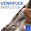 mi-bas de Contention Venoflex Fast Coton thuasne sans effet garrot au niveau du mollet grâce à un bord-côte simple épaisseur