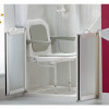 Chaise pour salle de bain murale rabattable fortissimo avec dossier et assise rembourré gris