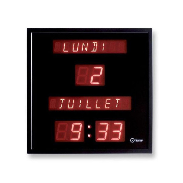 Horloge digitale à date Grands Caractères, avec jour, date, et mois