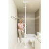 Barre vertical de maintien pour salle de bain pivotante en 3 parties démontables