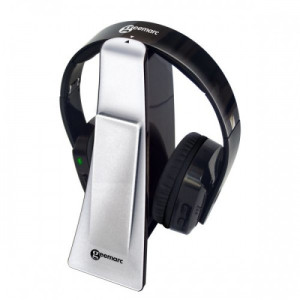 Casque noir Télé Audio Sans-fil Geemarc CL 7400 avec socle