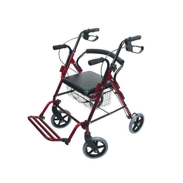 Déambulateur Fauteuil de Transfert Duo 4 roues dont 2 avant pivotantes