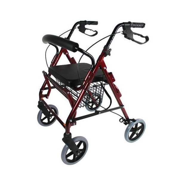 rollator Fauteuil de Transfert Duo assise et dossier rembourré en mousse noire