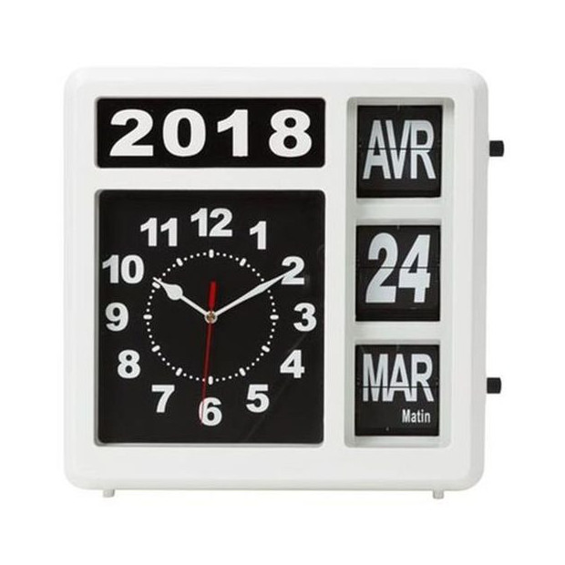 Horloge Calendrier Ephéméride avec heure jour date mois année et moment de la journée