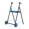 Rollator 2 roues Air On Light avec une assise bleu freinage par pression