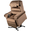 Fauteuil Releveur Relaxation Premium Luxe Bi-moteurs tissu velours anti-taches marron