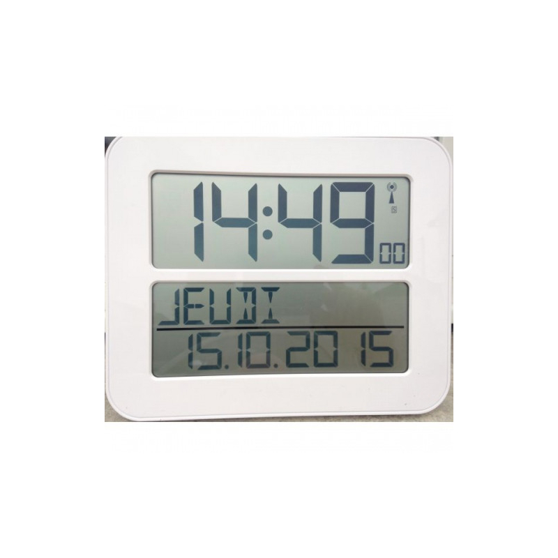 Pendule De Bureau Maxi Wave Radio-pilotée Quartz - Gris 37,5 Cm - Neuf