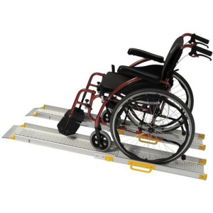 Rampes Doubles Télescopiques Ergo pour fauteuil roulant manuel ou électrique