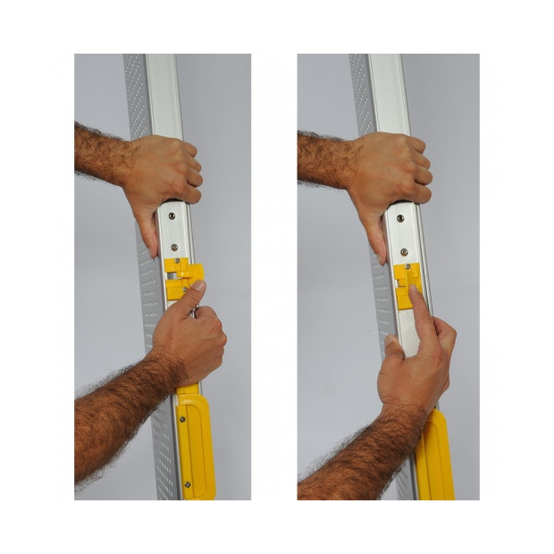 Rampes Doubles Télescopiques Ergo longueur réglable avec loquet de sécurité