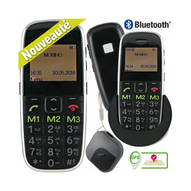 Téléphone Portable Amplifié avec médaillon SOS