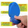 Téléphone pendentif Basic Sympa avec Géolocalisation bleu matière peau de pêche avec alerte batterie faible
