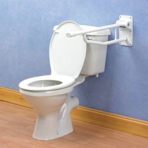 Bras d'appui pliant Devon Elite pour toilettes