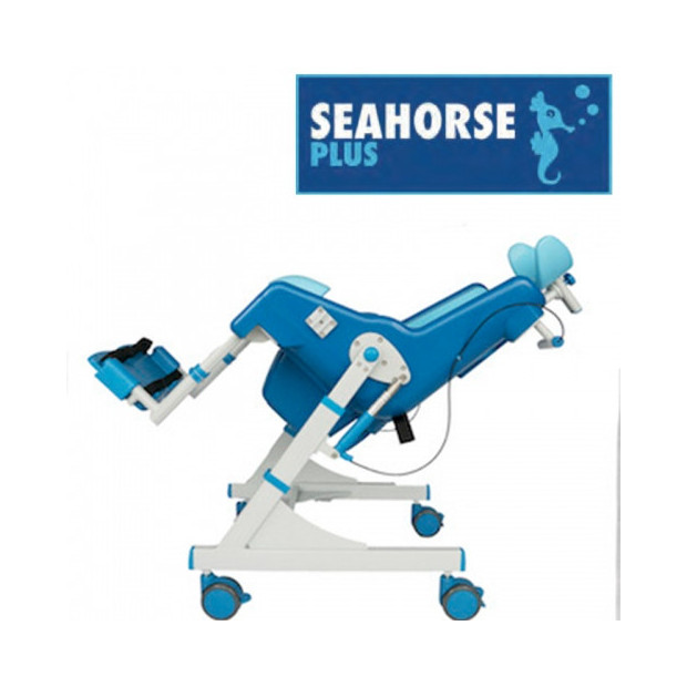 Fauteuil Seahorse Plus douche et wc pour enfant repose pieds avec sangles d'attache et appui tête intégré