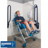 Fauteuil Seahorse Plus douche pour enfant inclinable par verin à gaz sur roulettes avec système de blocage