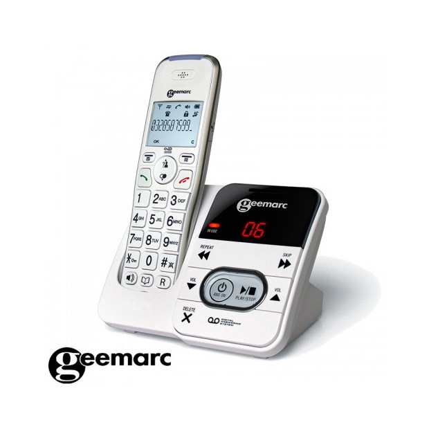 Téléphone geemarc Sans-Fil Amplidect 295 avec répondeur et socle avec grosses touches
