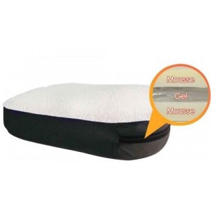 Coussin confort en gel DuaLuxe avec double couche de mousse et une couche de gel au milieu housse polaire lavable