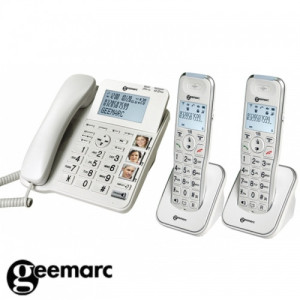 Pack Trio Téléphones Amplidect Combi Photodect 295 Geemarc