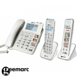 Pack Trio Téléphones Amplidect Combi Photodect 295 Geemarc