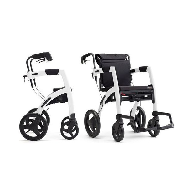 Déambulateur 2 en 1 compact et design, se transforme en fauteuil roulant Rollz Motion