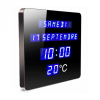 Horloge Calendrier Digitale Bleue