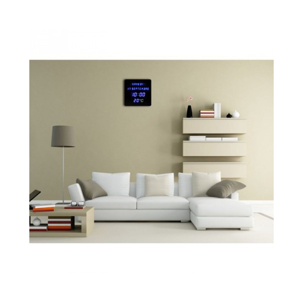 Horloge Calendrier Digitale Bleue