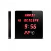 Horloge Calendrier Digitale Rouge