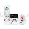 Téléphone Sans-Fil SOS PRO Amplidect 295 avec Pendentif sos micro et haut-parleur, répondeur, flash lumineux
