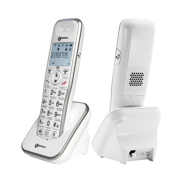 Téléphone sans-fil avec socle Additionnel Amplidect 295 sonnerie lumineuse et sonore geemarc