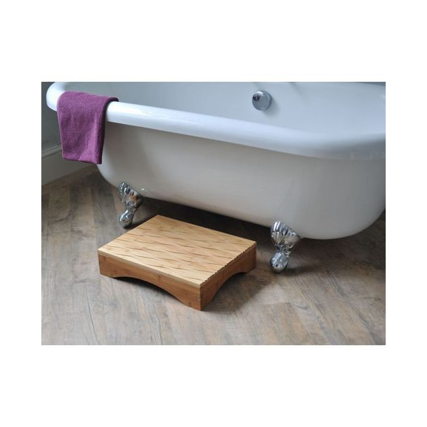Marchepied en bois Panda de salle de bain facilite le franchissement de la paroi de la baignoire