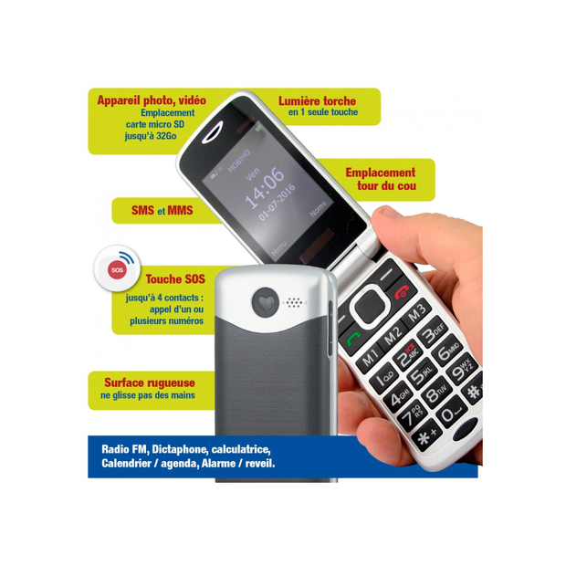 Téléphone Portable à Clapet Clap facile