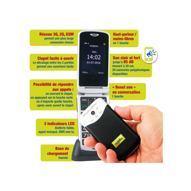 Téléphone Portable à Clapet Clap facile