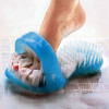 Brosse Massante lave-pied shower sandale support bleu avec poils de la brosse blancs
