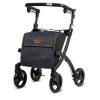 Rollator Rollz Flex 4 roues jean avec grande ouverture à zip sur le dessus assise incluse