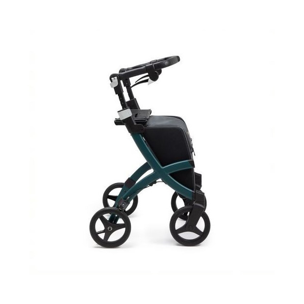 Rollator Rollz Flex 4 roues système de freinage à levier noir et vert