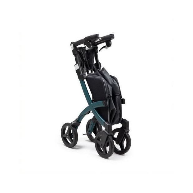 Aide pour la marche Rollz Flex 4 roues noir et vert pliable compact reste debout