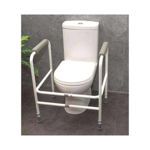 Cadre de Toilette Ajustable structure blanche acier  revêtement laqué époxy