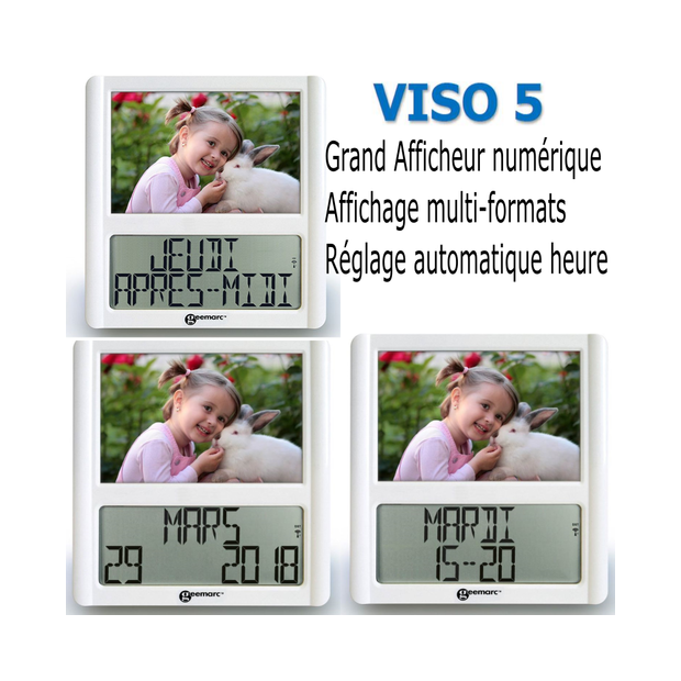 Horloge à date avec cadre photo Viso 5