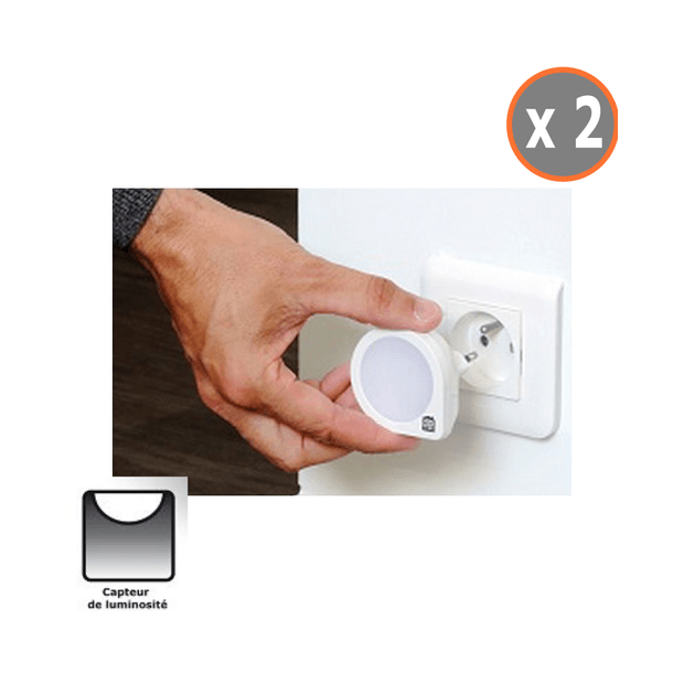 Veilleuse pour enfants, Veilleuse électrique, Prise 2 Pack Night Light  Plug, Veilleuse pour bébé, Veilleuse murale, Interrupteur automatique