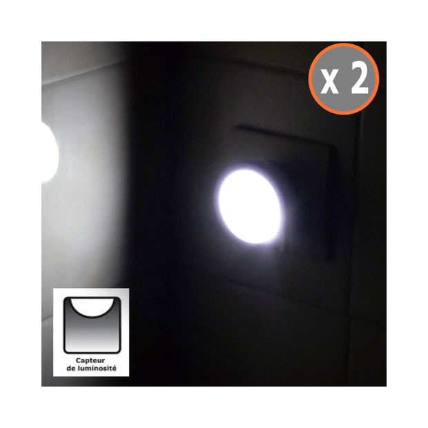 6 pièces Veilleuse LED, Blanc chaud Veilleuse à économie d'énergie avec  capteur intelligent Marche/Arrêt automatique à brancher dans le mur  Veilleuse