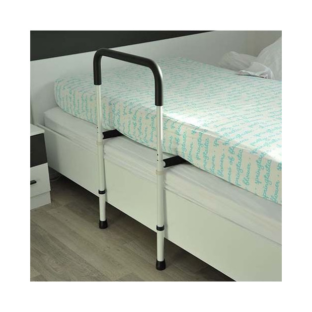 Barre d'appui de lit réglable fixation sous le lit avec pieds