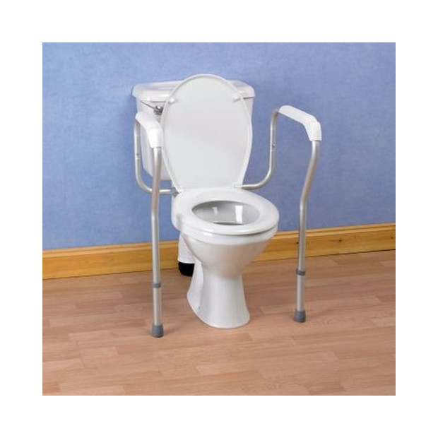 Le cadre de toilette aluminium dispose de 2 accoudoirs moulés pour une meilleur préhension